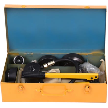 Set Hydraulische Staalplaat Gatentang Kit Handpomp met 10 Matrijzen Gereedschap 16mm tot 101mm