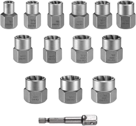 Schroevendraaierset - Gereedschapsset - Schroeven Verwijderen - Universele Bussen - 9.5 mm - Metaal