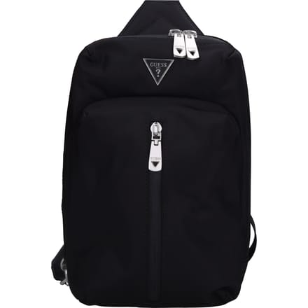 GUESS Slingtas Schoudertas Roma Crossover with Vertical Zip Black Zwart