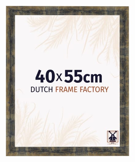 Fotolijst 40x55 cm - MDF - Blauw Goud Gemeleerd - Praag