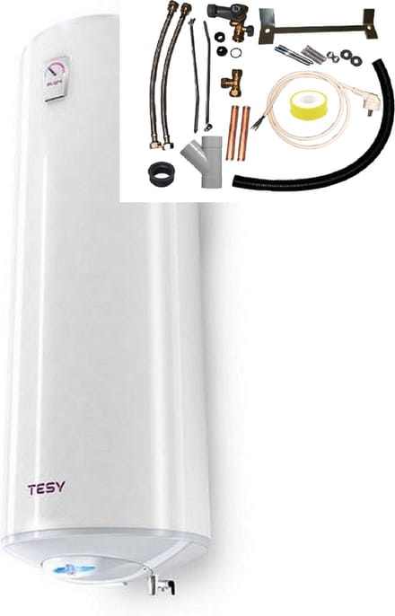 Bi-Light warmwater boiler 150 liter met verticale installatie set, Elektrische Tesy boiler