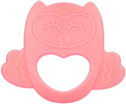 Canpol Babies OWL siliconen bijtring voor baby's - roze- 0m+ 0+ maanden