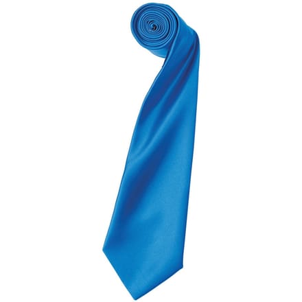 Premier Satijnen stropdas voor volwassenen (Saffierblauw)