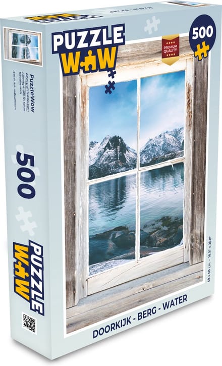 Puzzel Doorkijk - Berg - Water - Legpuzzel - Puzzel 500 stukjes