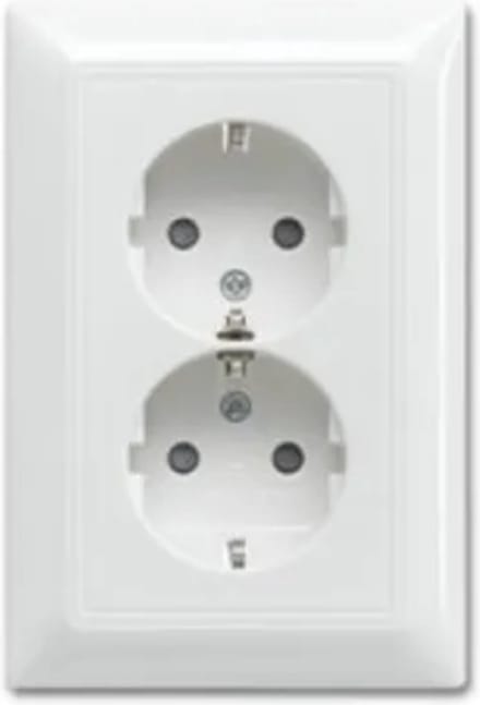 Busch Jaeger Inbouwstopcontact Balance Met Aarde (randaarde) 2-polig Wit Ip20