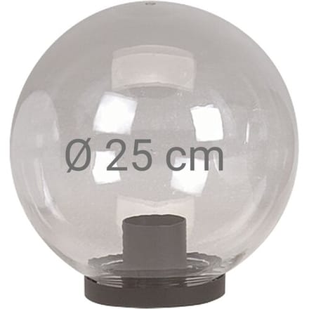 KS Verlichting - Bol - Flens - Kunststof - 25cm - Polycarbonaat - Led - Modern - Transparant