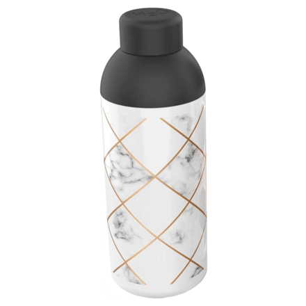 Lunch Buddies Drinkfles H2o 600 Ml Wit/goud/zwart