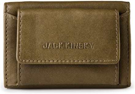 Jack Kinsky Aruba Portemonnee RFID-bescherming Leer 9.5 cm - Jongens - Horizontaal - oliv