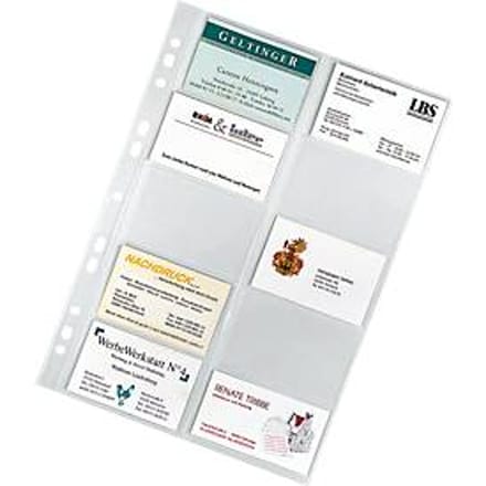 VELOFLEX visitekaarthoesje, A4, transparant, 10 stuks