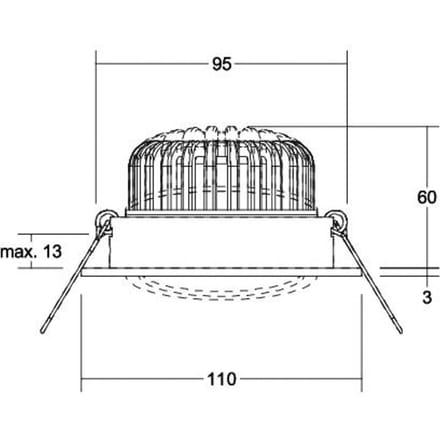 BRUMBERG Kerby-R LED inbouwspot, 3000K, wit