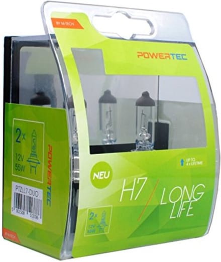 Powertec H7 12V Halogeenlampen – LongLife – Set van 2