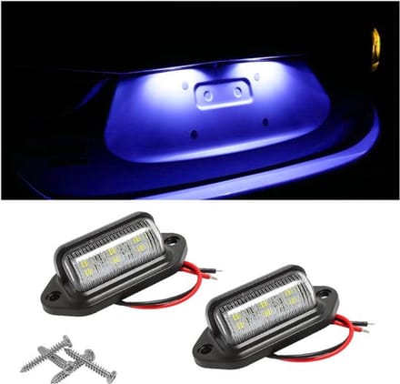 Allecto - LED-kentekenplaatverlichting - 2 stuks - Waterdicht en
