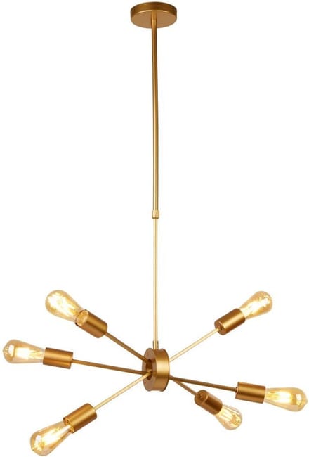 Searchlight Gouden hanglamp Alpha Spider 6-lichts - 2906-6GO