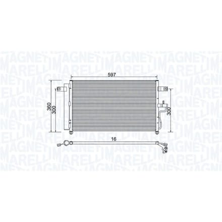Condensator, airconditioning MAGNETI MARELLI 350203955000