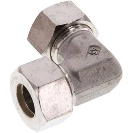 18L RVS L-Knelfitting 90 graden 315 Bar DIN 2353 - FL2E-O-ST-18-L
