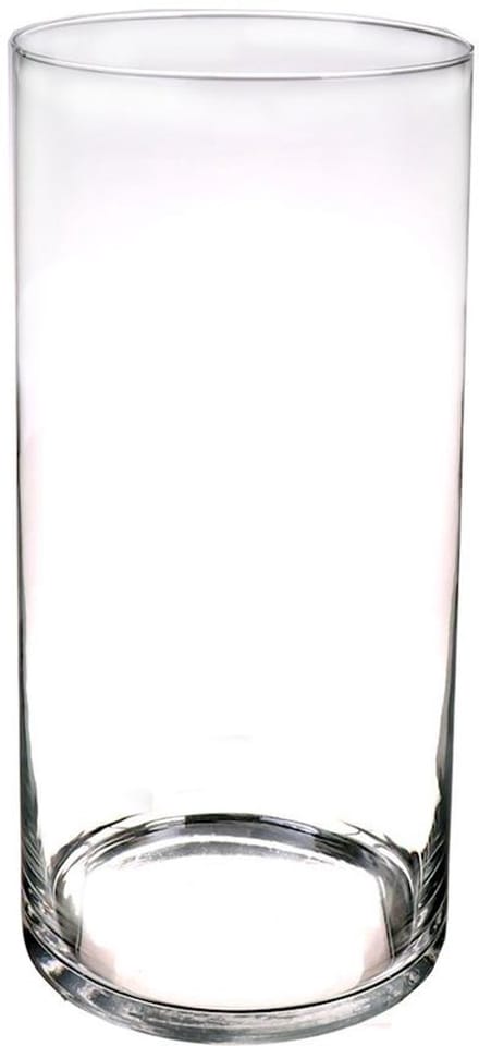 Bellatio Decorations Bloemenvaas basic - glas - H60 x D19 cm - Transparant - Vazen/vaas - Boeketvaas