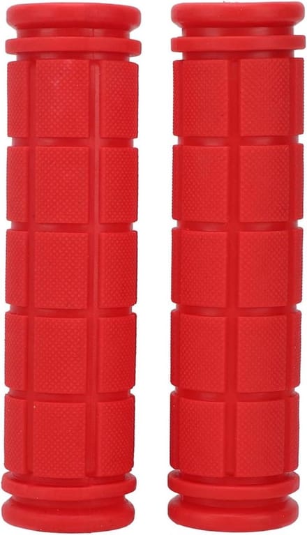 Fietshandgrepen Paar - Stuurhoezen Rubber - Comfortabel Fietsen - Antislip Textuur - 23 mm Diameter - Rood