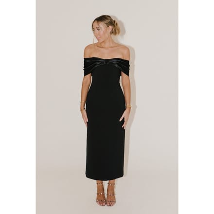 Odd Muse Bow Midi Dress Black Taglia: M | Abiti Midi Outlet | Donna | Nero