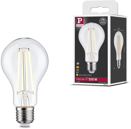 Filament 230 V LED-gloeilamp E27 1521lm 12,5W 2700K dimbaar Helder
