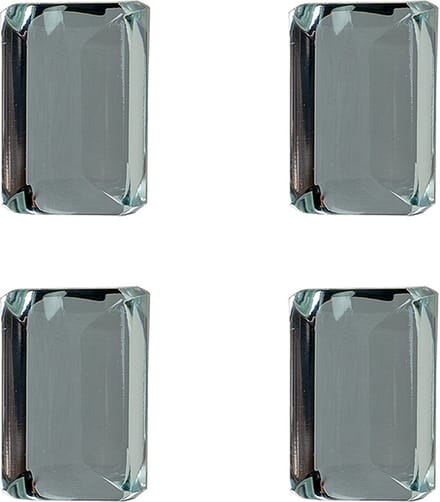 Clayre & Eef Deurknop Set van 4 4 cm Transparant Glas