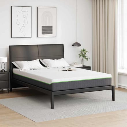 vidaXL - Matras - Wit - en - Grijs - 140 - x - 200 - cm - Jacquard - stof