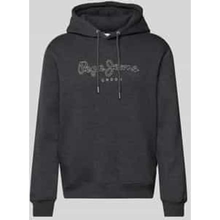 Hoodie met labelstitching, model 'New Nouvel'