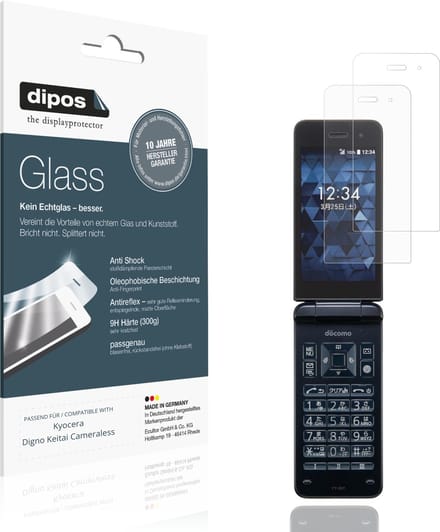 dipos – 2x Matte Pantserfolie geschikt voor Kyocera Digno Keitai Cameraless | 9H Screenprotector