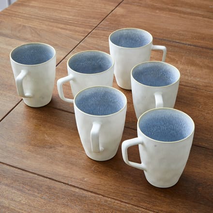 LOBERON Kopje set van 6 Vionette blauw/wit