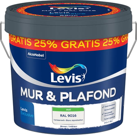 Levis - Mur & Plafond - Ral 9016 - 5 L