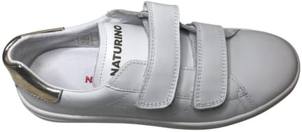 Naturino - Hasselt 2 - Mt 35 - velcro's lederen sneakers - wit/goud