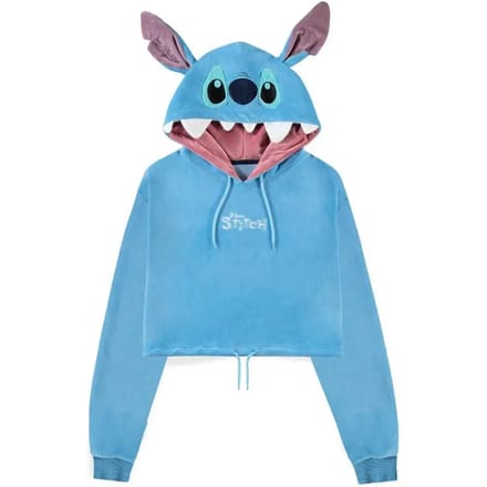 Hoodie Difuzed Lilo & Stitch Cropped Stitch