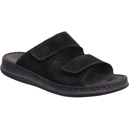 Rohde - Slipper Heren - Leder - Zwart - Klittenband - 6241 90 - Maat 47