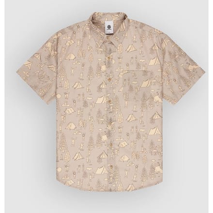 Element Elywt00197 Regular Fit Overhemd Met Korte Mouwen Beige S Man