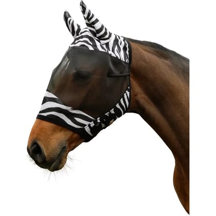 Excellent Vliegenmasker Zebra Full - Polyester - Klittenband - 20,5 x 13,5 x 8 cm