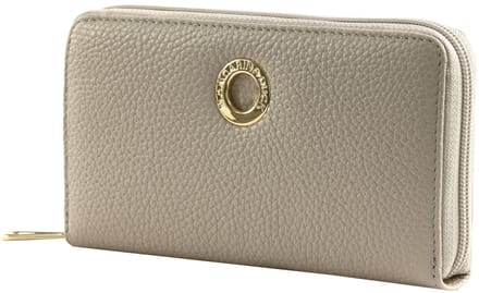 MANDARINA DUCK portemonnee Mellow Leather Zip Around Wallet Cocoon Lichtgrijs