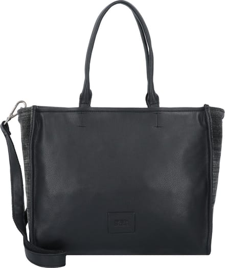 FREDsBRUDER Leren Schoudertas Sewab Tote Bag Black Zwart