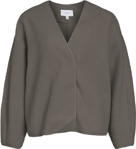 Vila Jas Viada Loose L/s Teddy Jacket 14116337 Falcon Dames Maat - 36