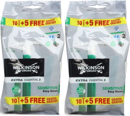 Wilkinson - Wegwerpscheermesjes - Extra Essential 2 - 15st x 2