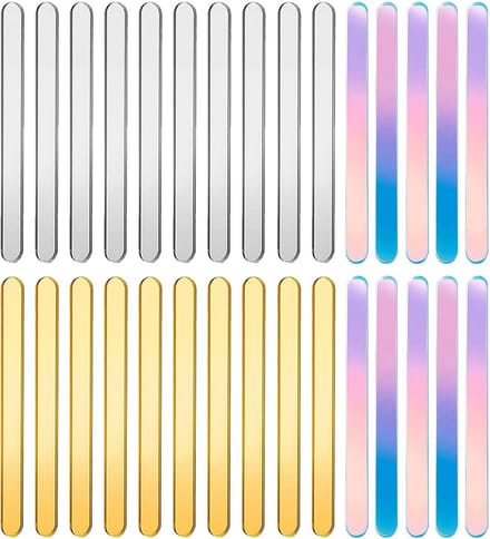 30x Herbruikbare Spiegel Acryl Stokjes voor Popsicles, Taarten en DIY Desserts