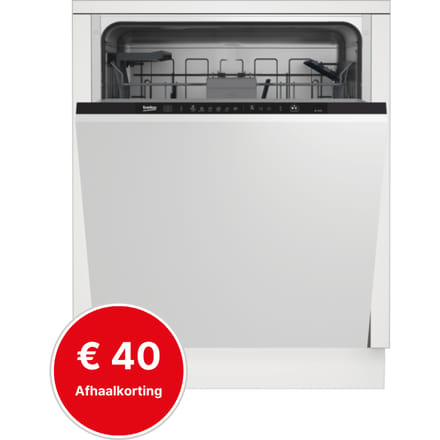 Beko BDIT16430 Volledig geïntegreerde XL-vaatwasser, 60 cm breed, 14 couverts, WaterSafe+, 6 programma's, LedSpot, SelFit