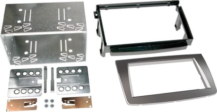 2-DIN Paneel geschikt voor Alfa Romeo MiTo (Typ 955) 2008-2018 - Kleur: Zilver