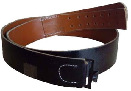 Dailygoods- Riem Lederen Constructie - Zwart - 4,5 cm Breedte - Stalen Hardware - Maten 90/100/110/120/130 cm - Correcte Fittingen - Gordel