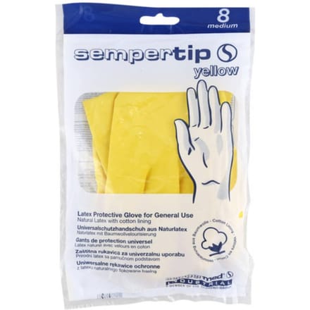 Sempertip geel | maat 7/8 | huishoudhandschoen