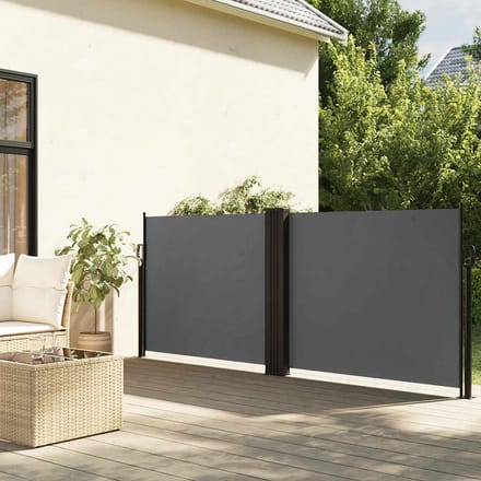 vidaXL - Windscherm - uittrekbaar - 100x1000 - cm - antraciet