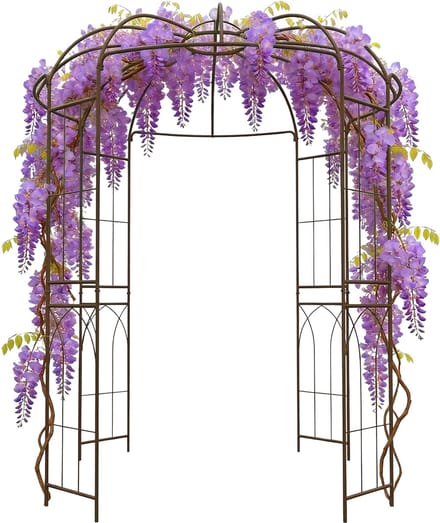 rozenpaviljoen - 211x275x211 cm - metalen frame - brons