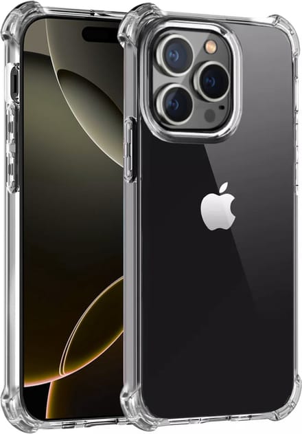 Anti Shock Hoesje Geschikt Voor iPhone 16 Pro Max - Anti Shock - ShockProof Silicone Case - Transparant Back Cover