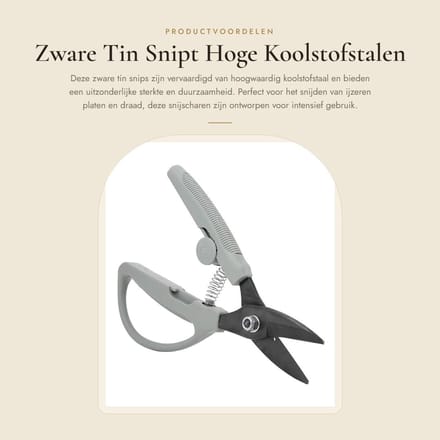 Dailygoods- Snijscharen Zware Tin - Hoog Koolstofstaal - Antislipgreep - Veiligheidsinstelling - Ergonomisch Ontwerp - Duurzame Constructie - Knipschaar