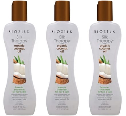 BioSilk Silk Therapy with Coconut Oil Leave in Treatment - 3 x 167ml