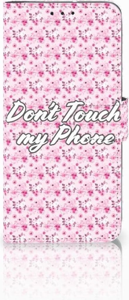Motorola Moto G7 Power Portemonnee Hoesje Flowers Pink DTMP