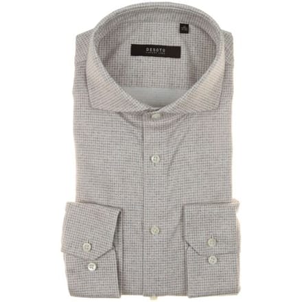 Desoto Luxury Overhemd Blurred Houndstooth Greige / male